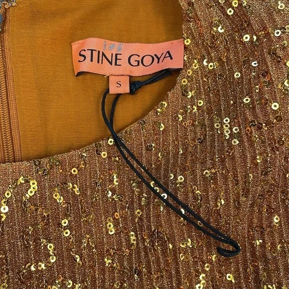 green emerald velvet dress Stine Goya Gold Dress XL